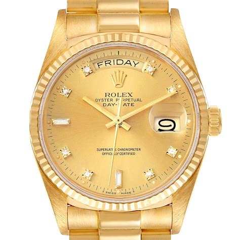 rolex president gold diamond price|Rolex presidential gold price.